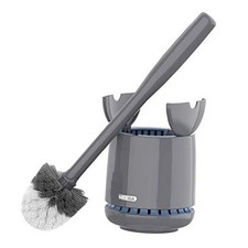 Toilet Bowl Brush and Holder, Premium Quality, with Solid Handle One Size Gray