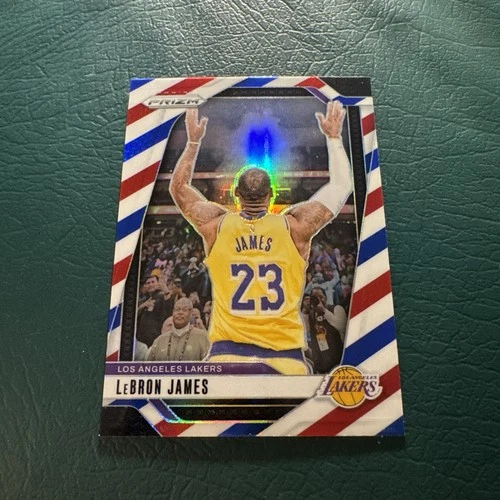 LeBron James 2024-25 Panini Prizm Red Blue White Silver Lakers #130