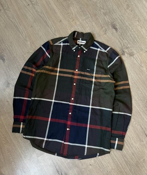 Men Barbour Shirt Multicolor Cotton M