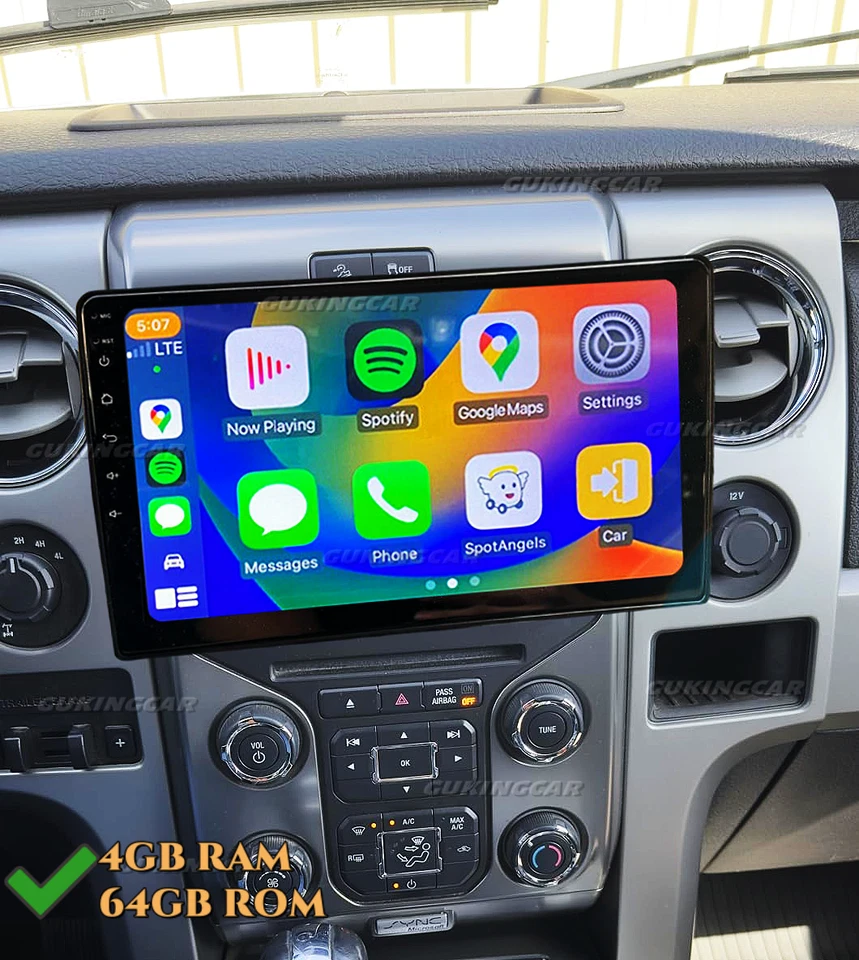 4+64GB For 2013-2014 Ford F-150 Raptor Android 13 CarPlay Car Stereo Radio GPS Foto 3 de 4
