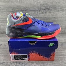 Zapatos de baloncesto Nike KD 4 NERF 2024 talla 10 para hombre Concord negro carmesí brillante