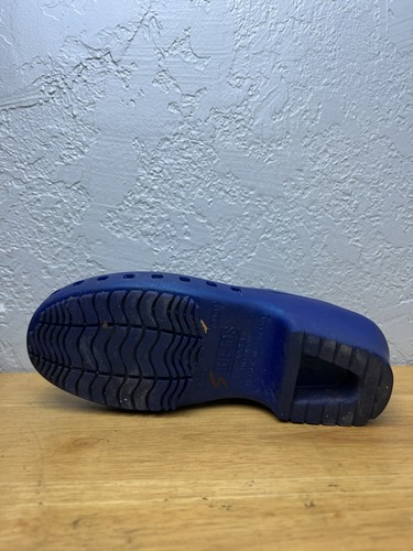 CALZURO CLASSIC PROFESSIONAL NON-SLIP CLOGS Blue No HOLES Sz US 8-8.5 EU 38-39 - Picture 9 of 11