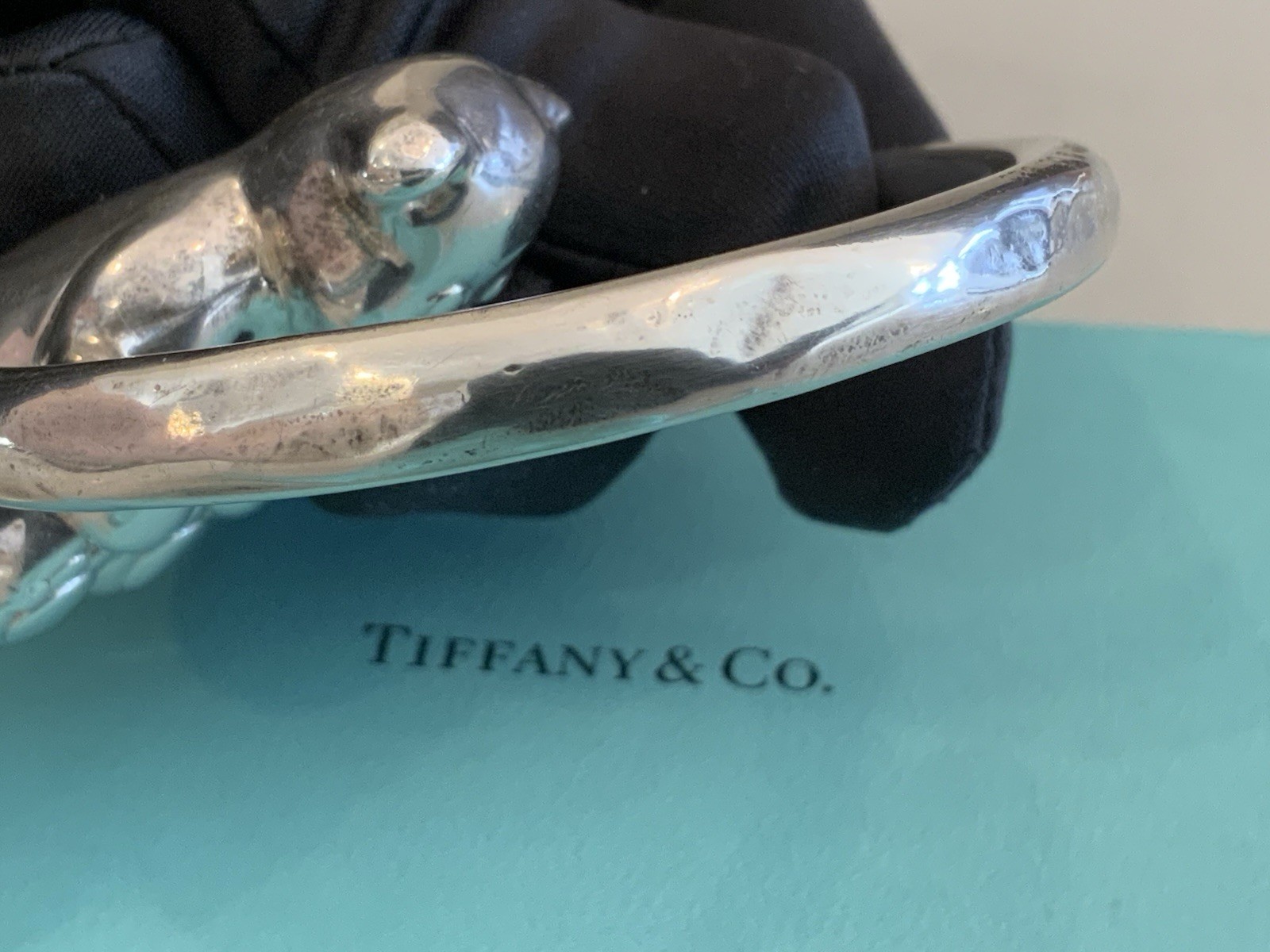 Tiffany & Co. Silver Teddy Bear Baby Rattle
