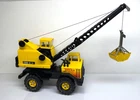Vintage Tonka Turbo-Diesel Mobile Crane Truck 1980s Pressed Steel Clean Original