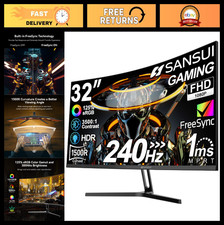 32" Curved 240Hz Gaming Monitor, FHD 1080P, 1ms MPRT, HDR, HDMI, VESA Compatible