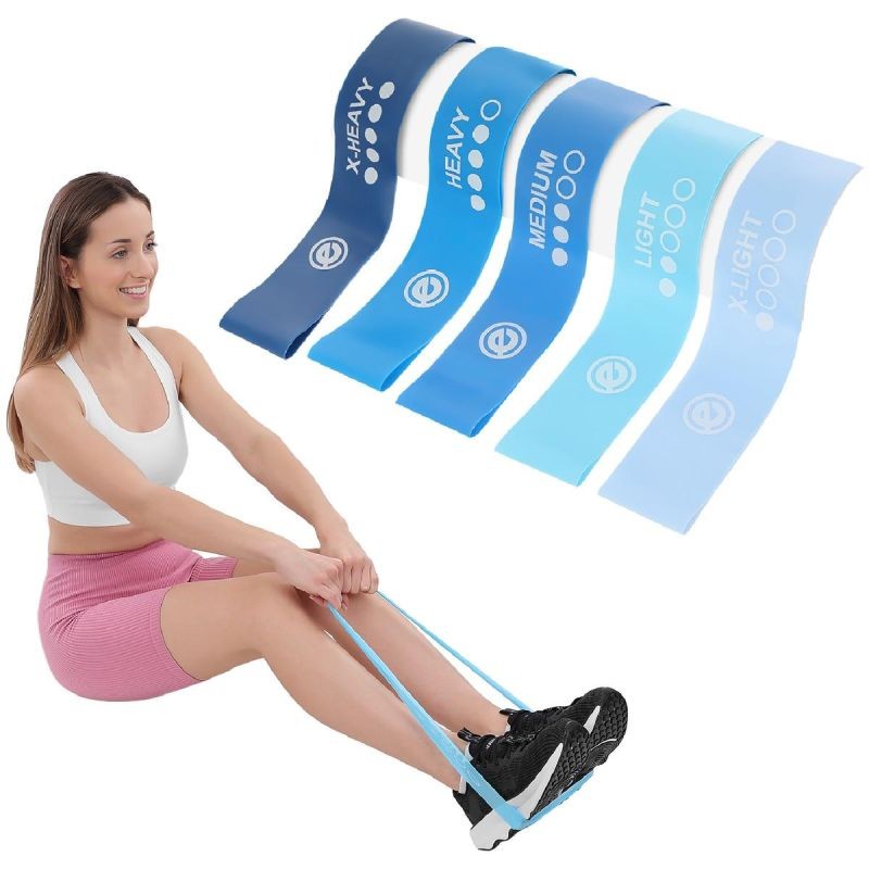 ZESTAW GUM DO ĆWICZEŃ FITNESS CROSSFIT MINI BLUE BAND 5W1 ENERO FIT ZESTAW GUM D view 2