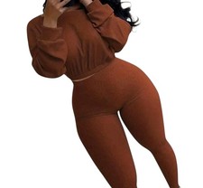 Long Sleeve Top  Leggings Two Piece Set Women's