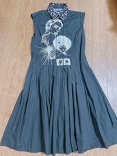 USED PRADA COMIC PRINT COTTON DRESS GOOD