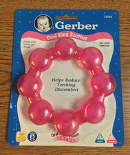 Vintage 1998 Gerber Pink Cool Ring Soother Teether Ring Brand New Sealed Rare