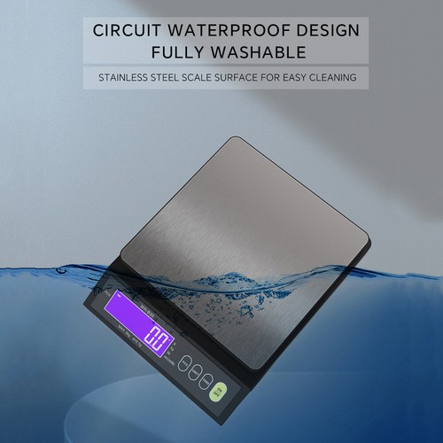 Rechargeable Baking Electric Scale IP67 Waterproof High Accurate Kitchen V2U0 - Picture 9 of 11