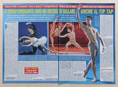 Italian Clipping Cutout 2024 ROBERTO BOLLE at almost fifty years 2 PAGES