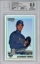2010 Bowman Chrome Prospects Refractors #BCP23 Alex Torres BGS 8.5 NM-MT+ 34/777