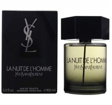 LA NUIT De L'Homme Yves Saint Laurent Men 3.3 oz 100 ml Eau De Toilette Spray