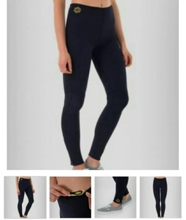 Zaggora Black Hot Pants Leggings Cellulite Technology Neoprene