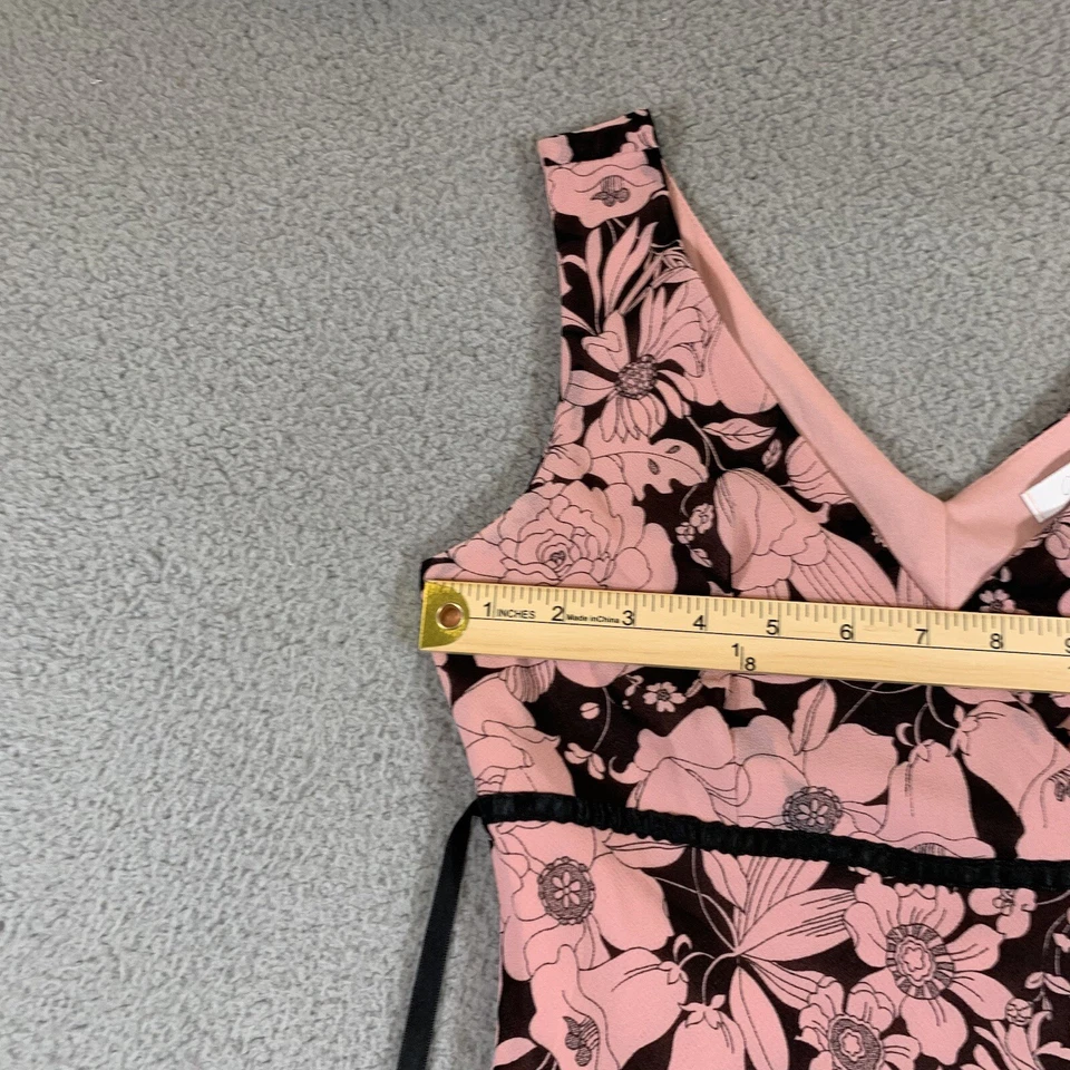 Charlotte Russe VINTAGE Dress Women S Pink Floral Tier Coquette Bow Lace #197 - Image 2 of 4