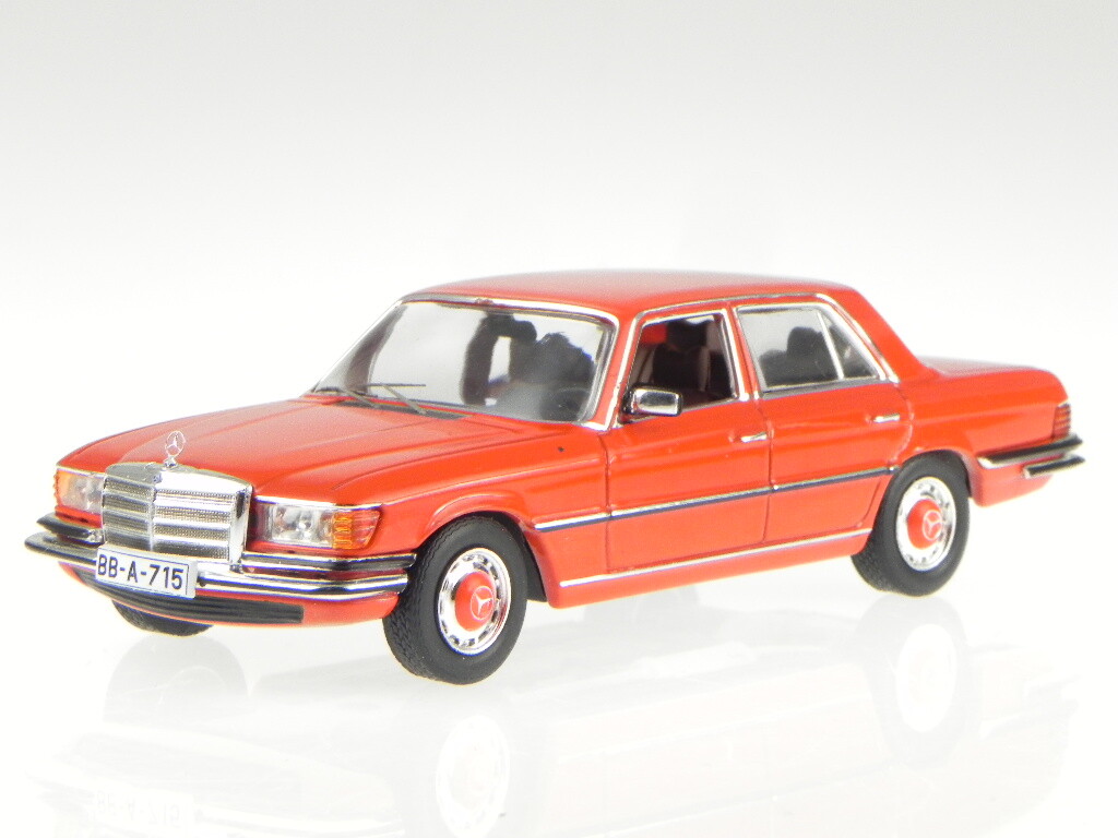 Mercedes W116 S-Class 450 SEL orange diecast model car