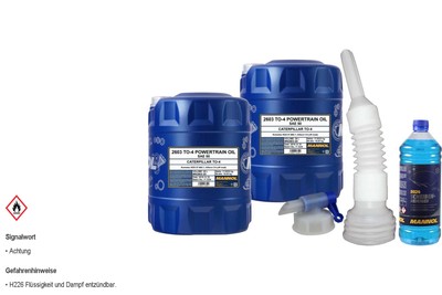 40L MANNOL TO-4 Powertrain Oil SAE 50 Motoröl  Auslaufhahn Schlauch Reiniger