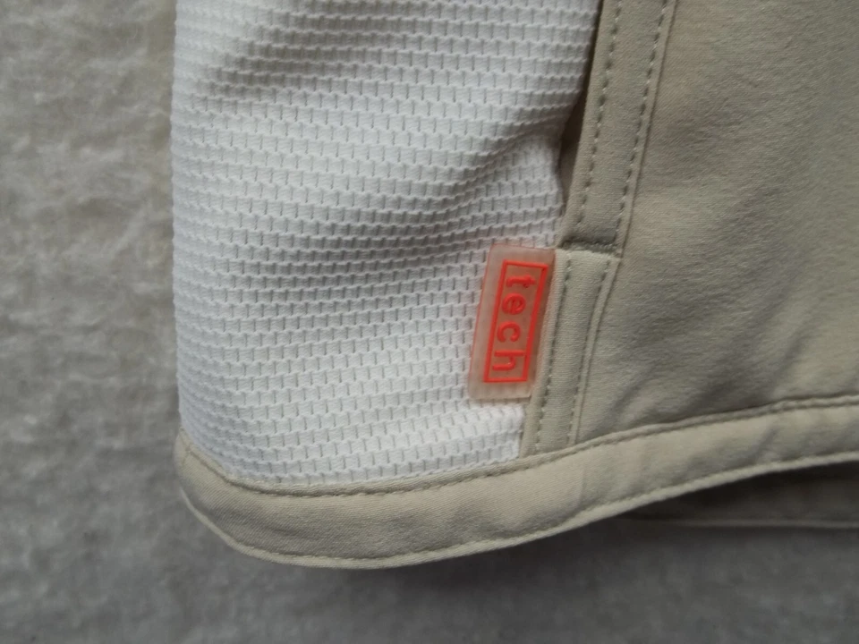 Tail Tech Womens Full Zip Jacket Long Sleeve Beige & White Lined Polyester Sz M - Image 4 of 4