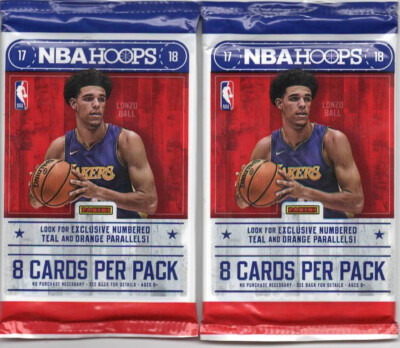 2017-18 Panini NBA Hoops Basketball Trading Cards Retail Packs - Lot of 2