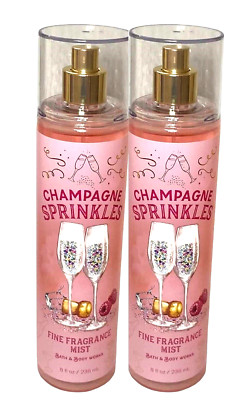 2 BATH & BODY WORKS FINE FRAGRANCE MIST BODY SPRAY CHAMPAGNE SPRINKLES 8 OZ NEW