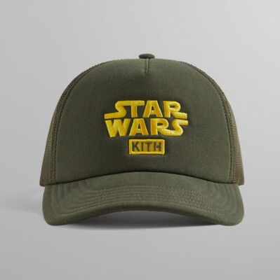 STAR WARS Kith Cotton Twill Foam Trucker Hat Green Return Of The