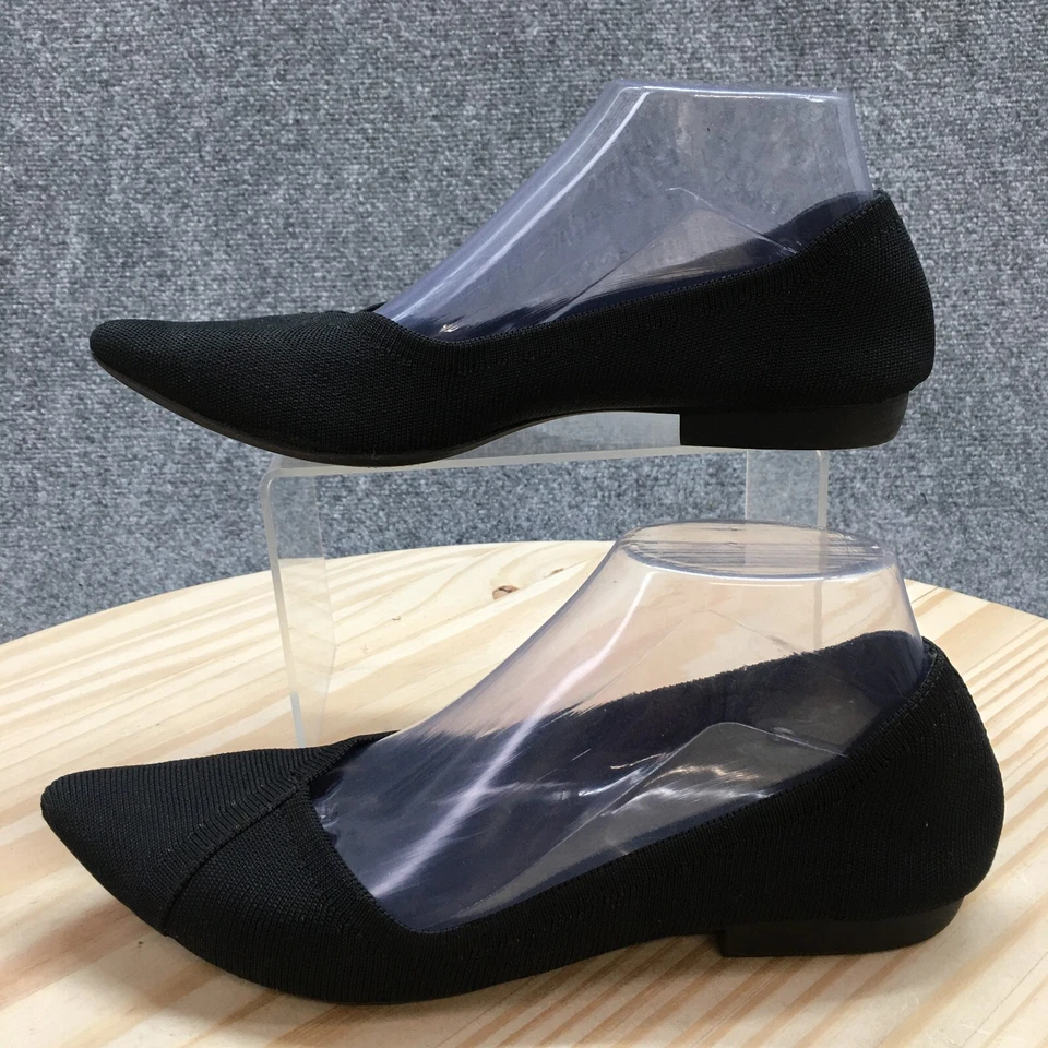 MIA Shoes Womens 8 Mia Aurrora Casual Pointed Slip On Loafer Flats Black Fabric - Image 2 of 4