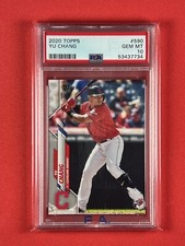2020 Topps Baseball Yu Chang PSA 10 Rookie Card RC #590