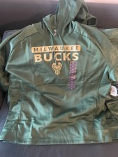 Milwaukee Bucks Brand New Basketball FLEECE Hoodie Sweatshirt XXL NBA NEW  