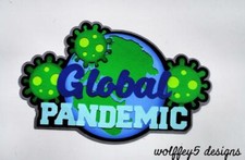 CRAFTECAFE VIRUS KID TITLE premade paper piecing scrapbook die cut piece page 3D