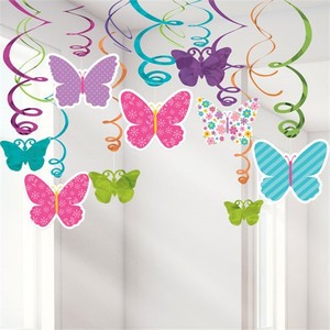 Butterfly Swirls Hanging Swirl Party Decorations Birthday Party