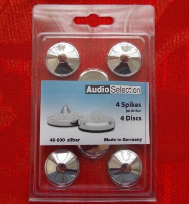 DEAL - 56%: Highend-Spikes: AUDIO SELECTION 40600 silber! 4er-Set!