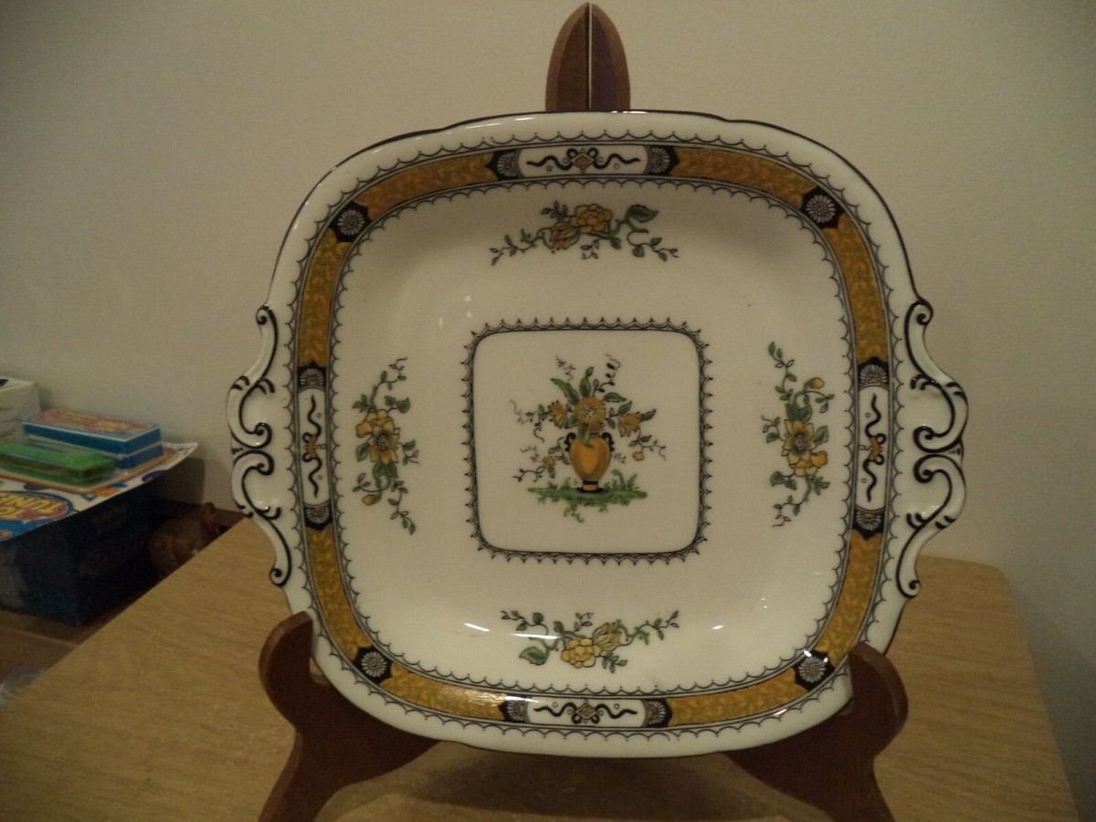 【COALPORT】アンティーク　プレート✖️2枚　Ａ Coalport French Noble Plate #7177 SQUARE HANDLE PLATER 10