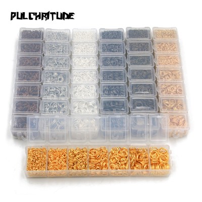 1Box 7Color Open Jump Rings Split Rings Link Loop For DIY Jewelry Making Finding