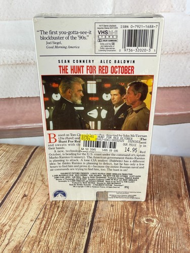 THE HUNT FOR RED OCTOBER (1989) VINTAGE VHS TAPE NEW/SEALED - Picture 4 of 5