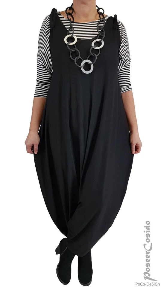 PoCo LAGENLOOK Ballon-Overall Harems-Kleid 44 46 48 50 52 54 56 58 L-XL-XXL-XXXL - Bild 4 von 4