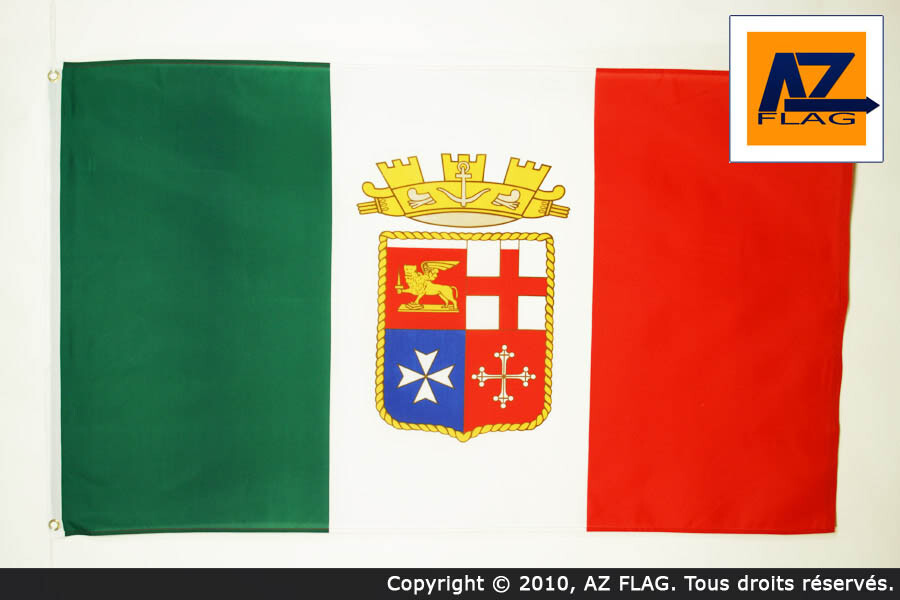 Divers Drapeaux De Table Italiens Réalistes Sur Un Poteau D'acier Noir