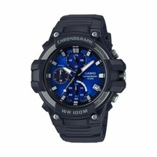 Casio Men's Quartz Chronograph Black Resin Band 51mm Watch MCW110H-2A2V