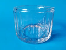 Vintage Fire King Salt Cellar Jar Clear Glass Anchor Hocking NO LID