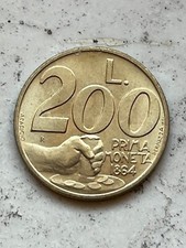 Moneta da 200 lire 1991 San Marino Commemorativa La Prima Moneta Coniata 1864