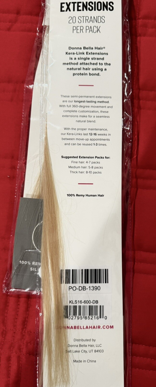 Donna Bella 16” Keralink Extensions 600 Blonde (2 Total Available) eBay