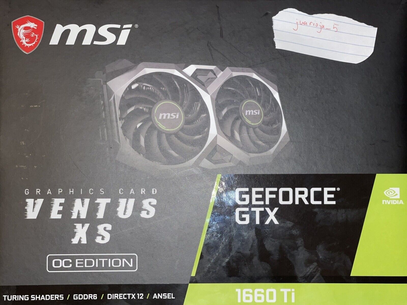 MSI GeForce GTX 1660 TI Graphics Card 6gb Gddr6 for sale online | eBay