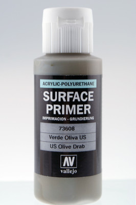 Vallejo Paints & Accessories VLJ-73608 Surface Primer U.S. Olive Drab 60ml