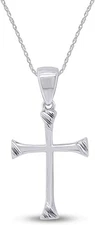 Cross Pendant Necklace For Women's Sterling Silver 925