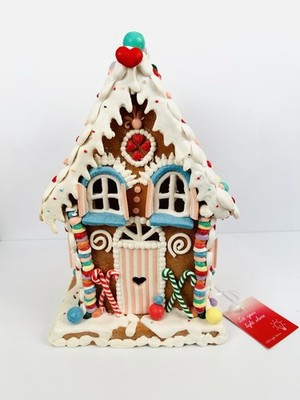 Gingerbread House 13  Gumdrops Hearts Candy Pastel Light Up Clay Dough Christmas