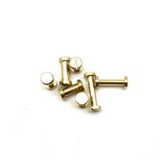 6mm Diameter Post Brass Chicago Screw Leather Crafting Screw Rivets 10pcs