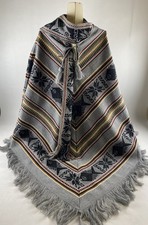 Incas Andes Poncho Made In Ecuador 100 Wool Central American Cape