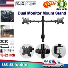   Upgraded Dual Monitor Desk Mount for 10-32 inch Screens   Fully Adjustable Arms