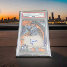 CURTIS MEAD 2024 Bowman's Best Rookie Gold Refractor Auto /50 RC #B24-CM PSA 10