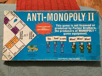 ANTI-MONOPOLY 1985 BOARD GAME, MISSING RULES/ FREE POSTAGE!!!!