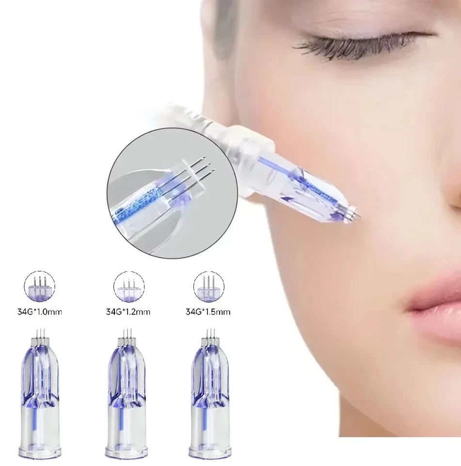 Crystal 3/4/5 Pin Needle Mesotherapy Anti Aging Eyes Neck Lines Skin Care 32/34G - Image 4 of 4